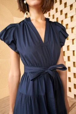 ULLA JOHNSON Ottilie Dress - Midnight -Olivia Fashion Shop SHOT 0152 ULLA JOHNSON OTTILIE DRESS MIDNIGHT 0184 ALT