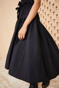 ULLA JOHNSON Delmara Dress - Noir -Olivia Fashion Shop SHOT 056 0122 ULLA JOHNSON DELMARA DRESS NOIR UJ990114 view 1