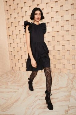 ULLA JOHNSON Eden Dress - Noir -Olivia Fashion Shop SHOT 075 0011 ULLA JOHNSON EDEN DRESS NOIR UJ990115 view 2