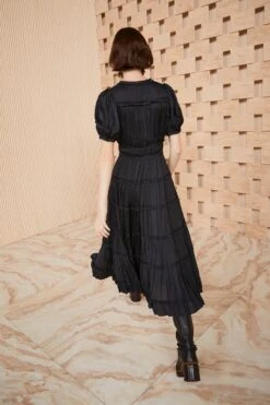 ULLA JOHNSON Olivia Dress - Noir -Olivia Fashion Shop SHOT 109 ULLA JOHNSON OLIVIA DRESS NOIR UJ990152 00501