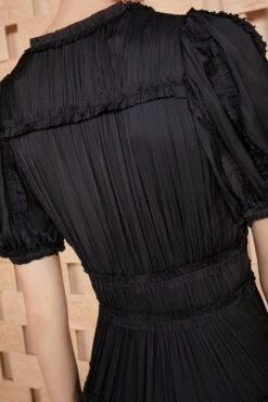 ULLA JOHNSON Olivia Dress - Noir -Olivia Fashion Shop SHOT 109 ULLA JOHNSON OLIVIA DRESS NOIR UJ990152 0117