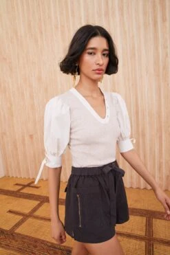 ULLA JOHNSON Pia Top - Oatmeal