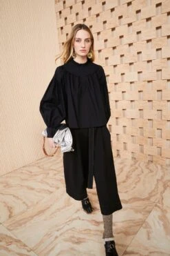 ULLA JOHNSON Marika Blouse - Noir -Olivia Fashion Shop SHOT 207 ULLA JOHNSON MARIKA BLOUSE NOIR UJ990208 0011