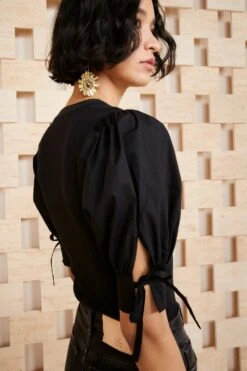 ULLA JOHNSON Pia Top - Noir -Olivia Fashion Shop TEST ULLA JOHNSON PIA TOP NOIR UJ990723 view 2