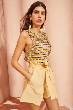 ULLA JOHNSON Abri Shorts - Dune -Olivia Fashion Shop ULLA JOHNSON Abri Shorts DUNE 0068