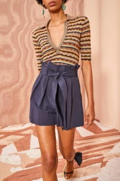 ULLA JOHNSON Abri Shorts - Midnight -Olivia Fashion Shop ULLA JOHNSON Abri Shorts MIDNIGHT 0065