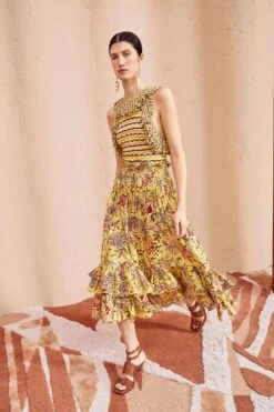 ULLA JOHNSON Acacia Skirt - Calla Lily