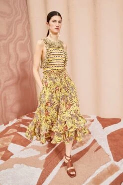 ULLA JOHNSON Acacia Skirt - Calla Lily -Olivia Fashion Shop ULLA JOHNSON Acacia Skirt CALLA LILY 03