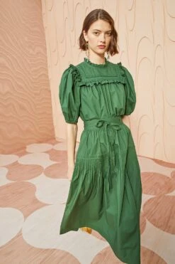 ULLA JOHNSON Adeline Top - Juniper 7 ULLA JOHNSON Adeline Top - Juniper -Olivia Fashion Shop ULLA JOHNSON Adeline Top JUNIPER 01 MAIN