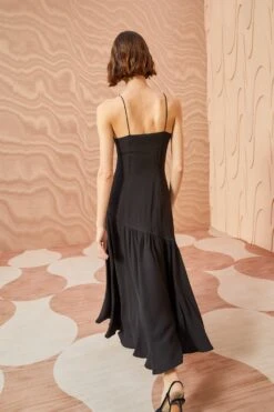 ULLA JOHNSON Alegria Dress - Noir -Olivia Fashion Shop ULLA JOHNSON Alegria Dress NOIR 04