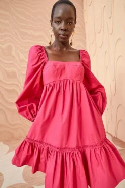 ULLA JOHNSON Alita Dress - Rosebud -Olivia Fashion Shop ULLA JOHNSON Alita Dress ROSEBUD 003