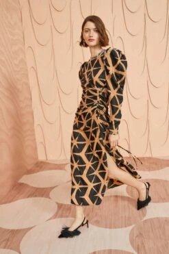 ULLA JOHNSON Amalie Dress - Onyx -Olivia Fashion Shop ULLA JOHNSON Amalie Dress ONYX 0125