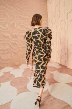 ULLA JOHNSON Amalie Dress - Onyx -Olivia Fashion Shop ULLA JOHNSON Amalie Dress ONYX 0195