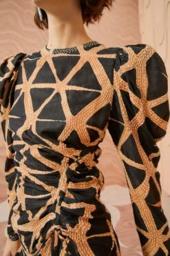 ULLA JOHNSON Amalie Dress - Onyx -Olivia Fashion Shop ULLA JOHNSON Amalie Dress ONYX 02 ALT