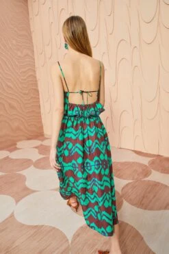 ULLA JOHNSON Amaliya Dress - Malachite -Olivia Fashion Shop ULLA JOHNSON Amaliya Dress MALACHITE 04