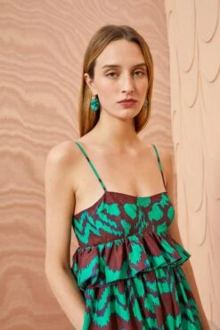 ULLA JOHNSON Amaliya Dress - Malachite -Olivia Fashion Shop ULLA JOHNSON Amaliya Dress MALACHITE 05