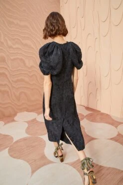 ULLA JOHNSON Amandine Dress - Noir -Olivia Fashion Shop ULLA JOHNSON Amandine Dress NOIR 03