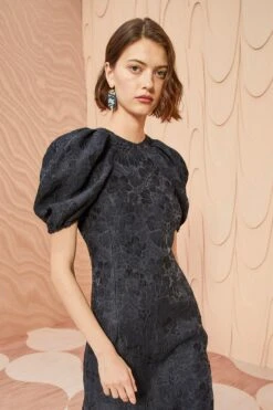 ULLA JOHNSON Amandine Dress - Noir -Olivia Fashion Shop ULLA JOHNSON Amandine Dress NOIR 04