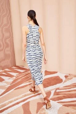 ULLA JOHNSON Amayah Dress - Indigo Ikat -Olivia Fashion Shop ULLA JOHNSON Amayah Dress INDIGO IKAT 03