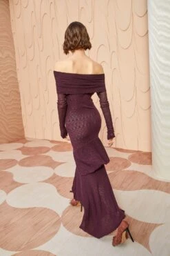 ULLA JOHNSON Ambrosia Dress - Mahogany -Olivia Fashion Shop ULLA JOHNSON Ambrosia Dress MAHOGANY 04