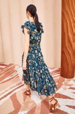 ULLA JOHNSON Arisa Dress - Moonlight Floral -Olivia Fashion Shop ULLA JOHNSON Arisa Dress MOONLIGHT FLORAL 04