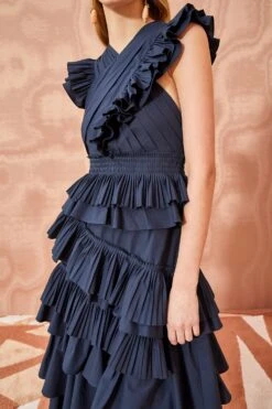ULLA JOHNSON Aurore Dress - Midnight -Olivia Fashion Shop ULLA JOHNSON Aurore Dress MIDNIGHT 05