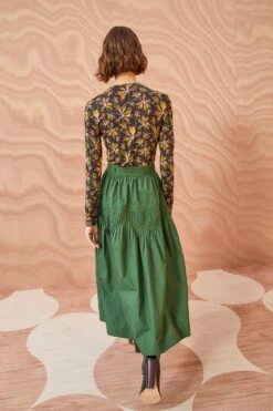 ULLA JOHNSON Blythe Skirt - Juniper -Olivia Fashion Shop ULLA JOHNSON Blythe Skirt JUNIPER 04