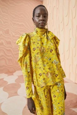 ULLA JOHNSON Brea Blouse - Mimosa 7 ULLA JOHNSON Brea Blouse - Mimosa -Olivia Fashion Shop ULLA JOHNSON Brea Blouse MIMOSA 0005