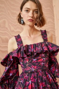 ULLA JOHNSON Caprice Dress - Zinnia -Olivia Fashion Shop ULLA JOHNSON Caprice Dress ZINNIA 05