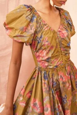 ULLA JOHNSON Cecile Dress - Bamboo -Olivia Fashion Shop ULLA JOHNSON Cecile Dress BAMBOO 02 ALT