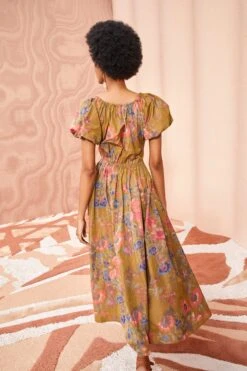 ULLA JOHNSON Cecile Dress - Bamboo -Olivia Fashion Shop ULLA JOHNSON Cecile Dress BAMBOO 04