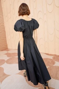 ULLA JOHNSON Cecile Dress - Noir -Olivia Fashion Shop ULLA JOHNSON Cecile Dress NOIR 04