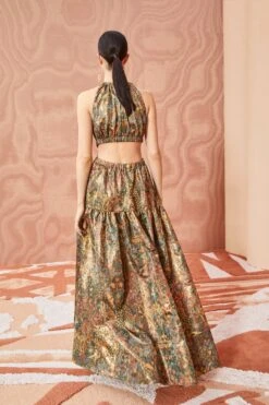 ULLA JOHNSON Celestina Gown - Woodland -Olivia Fashion Shop ULLA JOHNSON Celestina Gown WOODLAND 0192