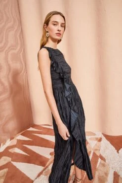 ULLA JOHNSON Circe Gown - Noir 9 ULLA JOHNSON Circe Gown - Noir -Olivia Fashion Shop ULLA JOHNSON Circe Gown NOIR 05