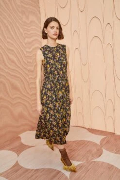 ULLA JOHNSON Clea Dress - Maple -Olivia Fashion Shop ULLA JOHNSON Clea Dress MAPLE 05