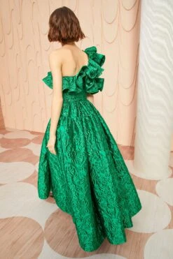 ULLA JOHNSON Cosima Gown - Emerald -Olivia Fashion Shop ULLA JOHNSON Cosima Gown EMERALD 0202