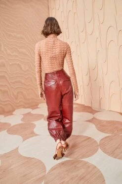 ULLA JOHNSON Cyrus Pant - Mahogany -Olivia Fashion Shop ULLA JOHNSON Cyrus Pant MAHOGANY 0189