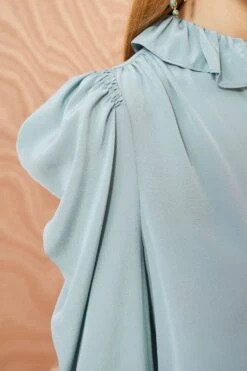 ULLA JOHNSON Dara Blouse - Agave 8 ULLA JOHNSON Dara Blouse - Agave -Olivia Fashion Shop ULLA JOHNSON Dara Blouse AGAVE 0047