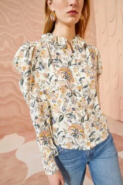 ULLA JOHNSON Dara Blouse - Gardenia -Olivia Fashion Shop ULLA JOHNSON Dara Blouse GARDENIA 0034