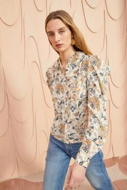 ULLA JOHNSON Dara Blouse - Gardenia -Olivia Fashion Shop ULLA JOHNSON Dara Blouse GARDENIA 0044