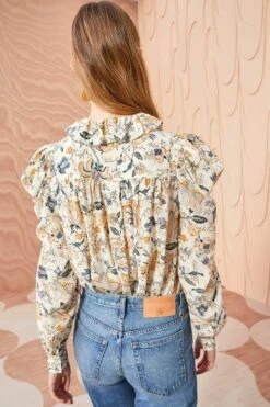 ULLA JOHNSON Dara Blouse - Gardenia -Olivia Fashion Shop ULLA JOHNSON Dara Blouse GARDENIA 0157