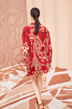 ULLA JOHNSON Dari Dress - Vermilion -Olivia Fashion Shop ULLA JOHNSON Dari Dress VERMILION 03