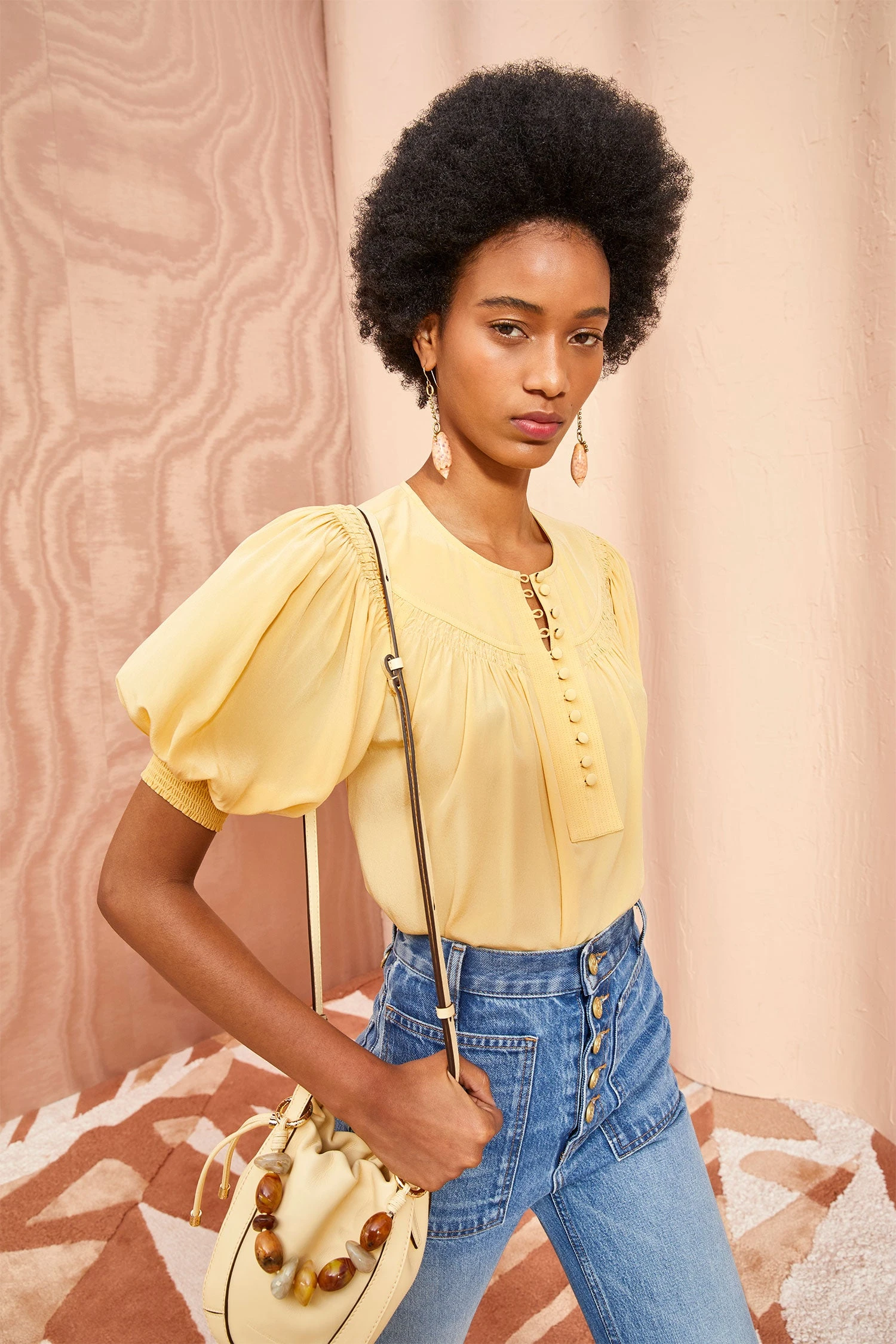 ULLA JOHNSON Dina Top - Dune 1 ULLA JOHNSON Dina Top - Dune