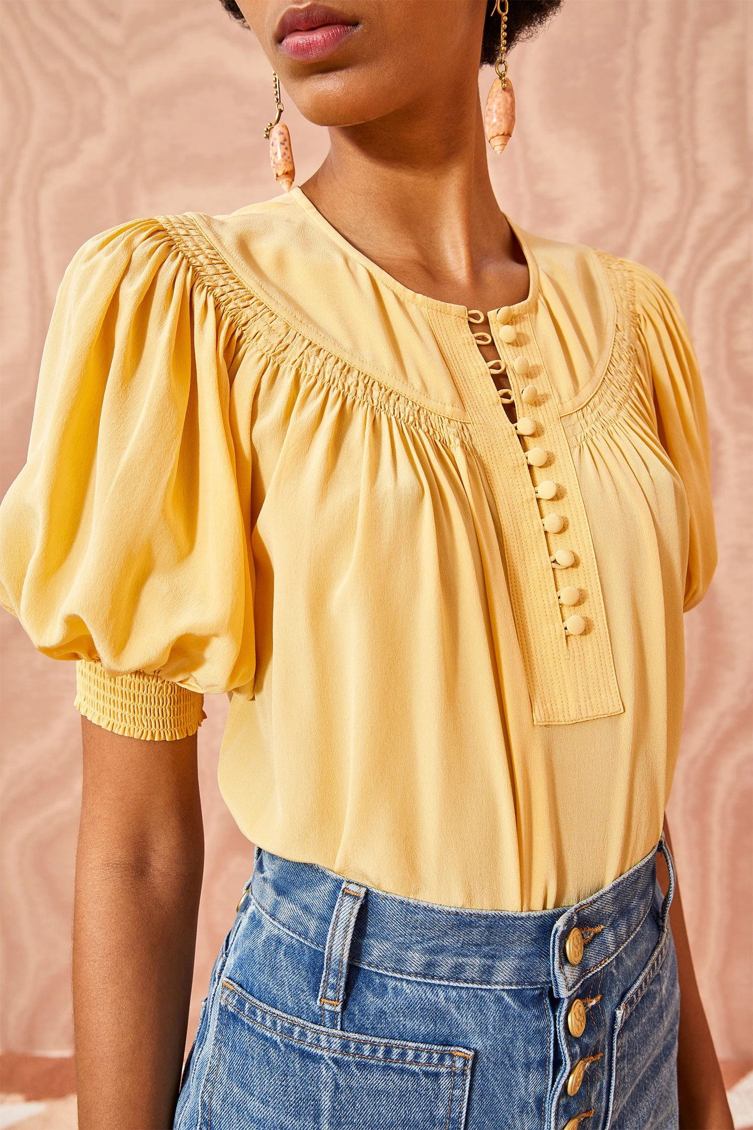 ULLA JOHNSON Dina Top - Dune 2 ULLA JOHNSON Dina Top - Dune - Image 2