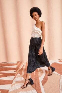 ULLA JOHNSON Dioni Skirt - Noir -Olivia Fashion Shop ULLA JOHNSON Dioni Skirt NOIR 03