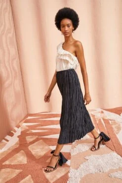 ULLA JOHNSON Dioni Skirt - Noir -Olivia Fashion Shop ULLA JOHNSON Dioni Skirt NOIR 05