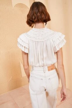 ULLA JOHNSON Eva Top - Blanc -Olivia Fashion Shop ULLA JOHNSON EVA TOP BLANC 04