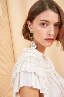 ULLA JOHNSON Eva Top - Blanc -Olivia Fashion Shop ULLA JOHNSON EVA TOP BLANC 05