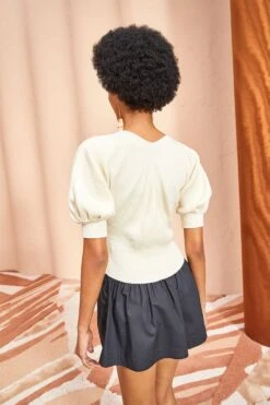 ULLA JOHNSON Eila Top - Chalk -Olivia Fashion Shop ULLA JOHNSON Eila Top CHALK 0113