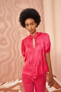 ULLA JOHNSON Eleni Top - Orchid -Olivia Fashion Shop ULLA JOHNSON Eleni Top ORCHID 03